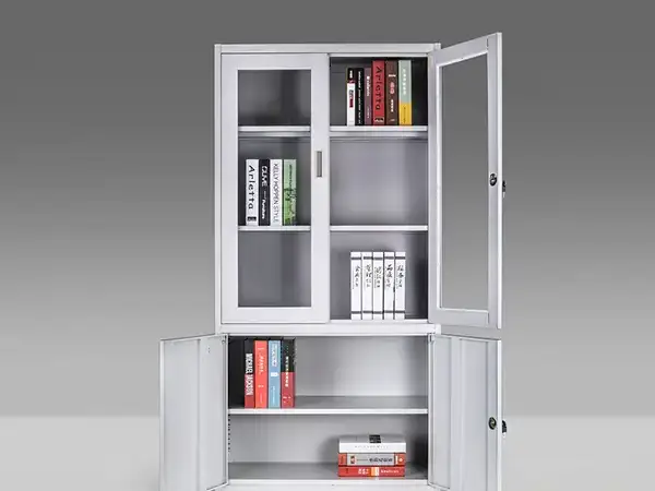 2 Glass Door File Cabinet