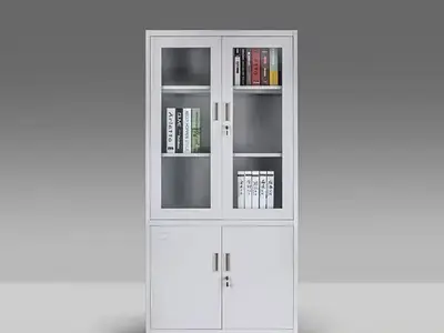 2 Glass Door File Cabinet
