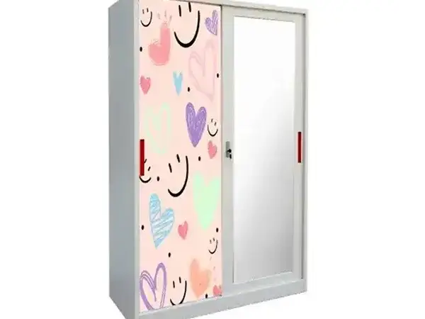 2 Sliding Door Printed Wardrobe