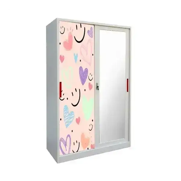 2 Sliding Door Printed Wardrobe
