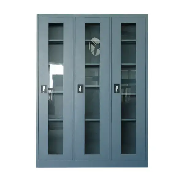3 Doors Glass Office Metal File Cabinet