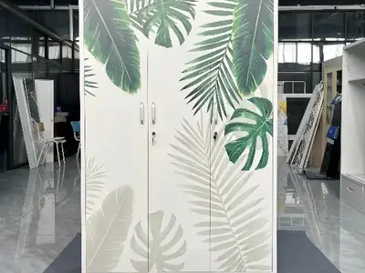 3 Door Printed Wardrobe