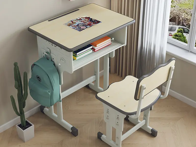 Adjustable School Desk and Chair Set-5