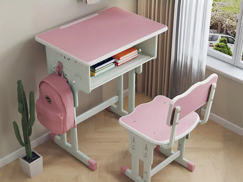 Adjustable School Desk and Chair Set-4