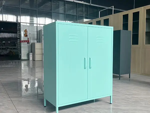 Blue Home Use Thin Legs Low Cabinet-1