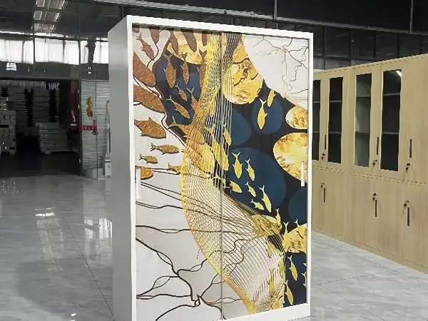 Gold Color Sliding Door Wardrobe