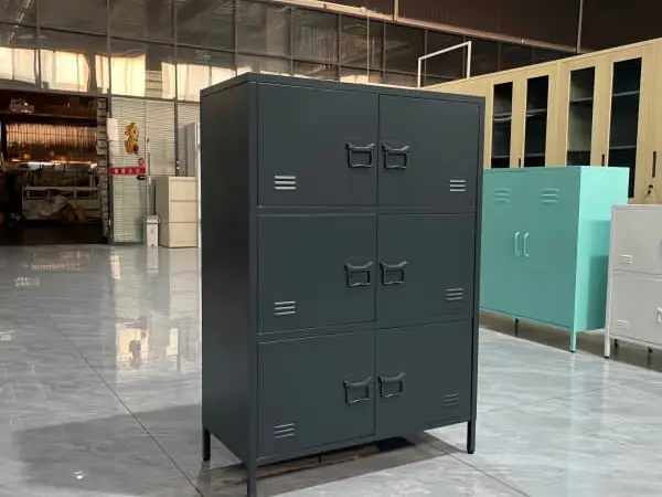 Household High Foot 6 Door With Visibility Laminate Cabinet-1