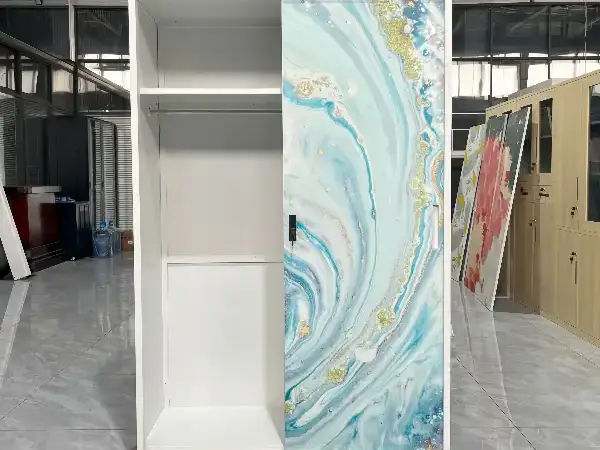 Light Blue Printed Wardrobe