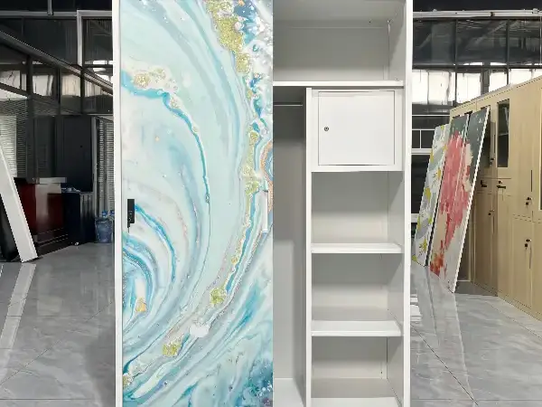 Light Blue Printed Wardrobe