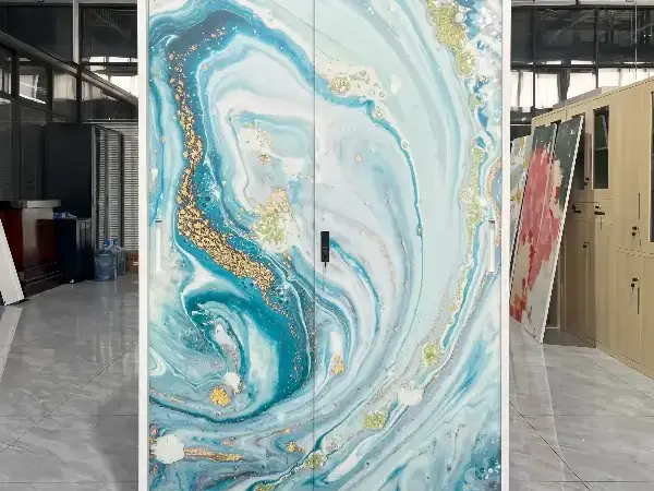 Light Blue Printed Wardrobe