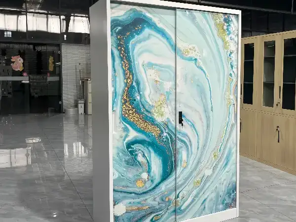 Light Blue Printed Wardrobe