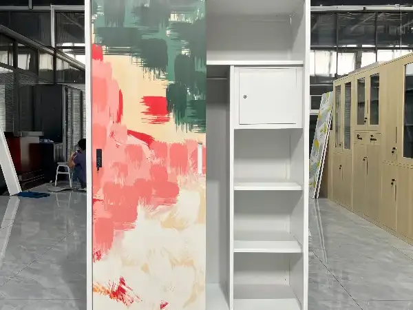 Lovely Pink Color 2 Sliding Door Wardrobe