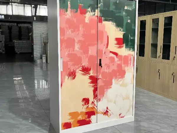 Lovely Pink Color 2 Silding Door Wardrobe