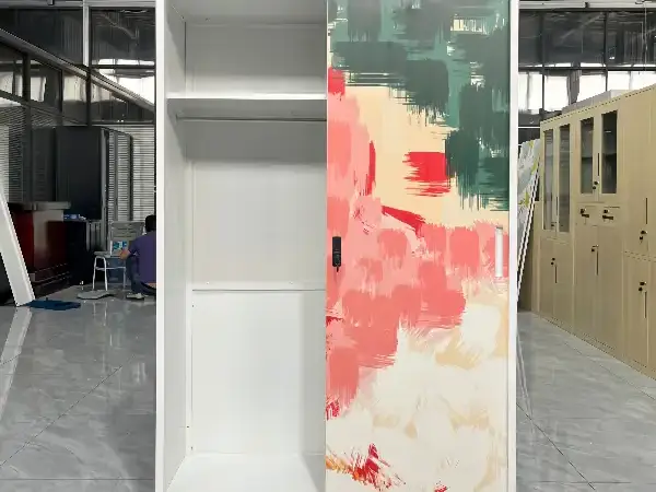 Lovely Pink Color 2 Silding Door Wardrobe