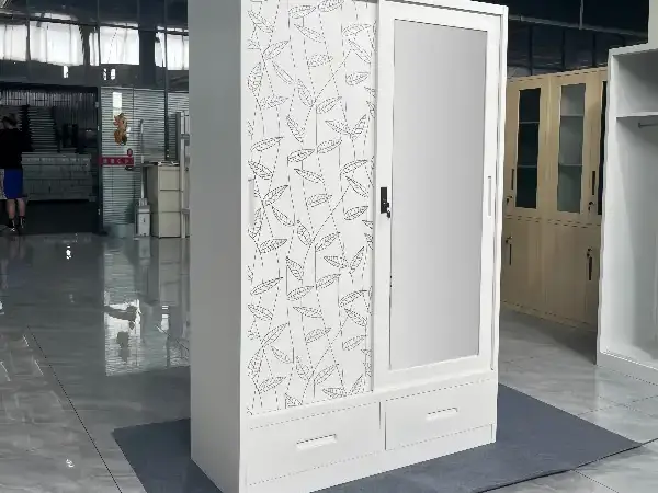 Metal Wardrobe with 2 Drawers