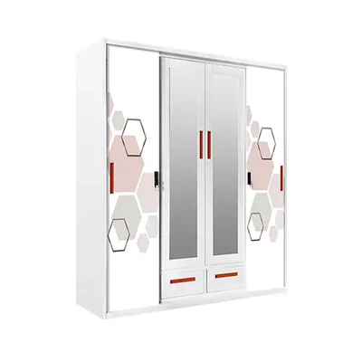 Metal Wardrobe with Mirror
