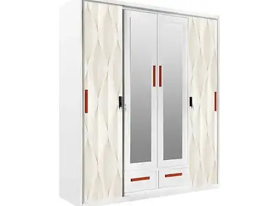Metal Handle Wardrobe