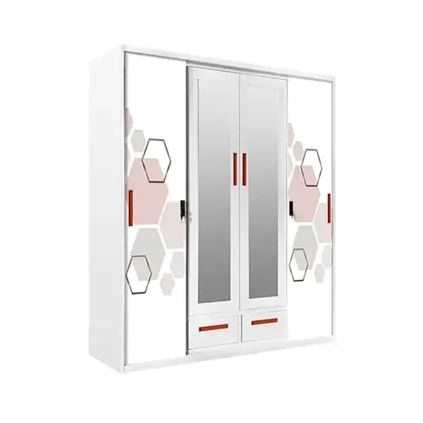 Metal Wardrobe with Mirror
