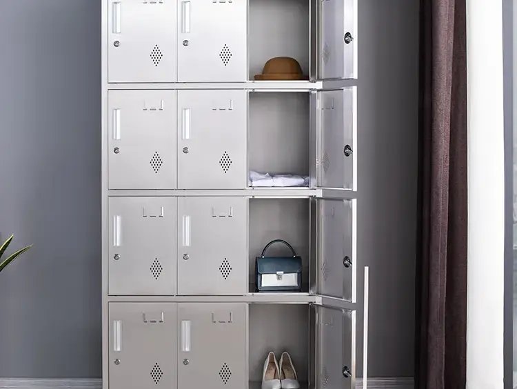 Stainless Steel 12 Locker Cabinet
