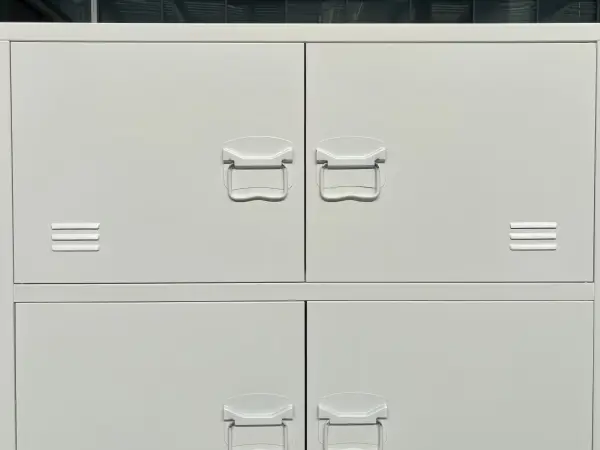 White High Foot 4 Doors Low Cabinet-4