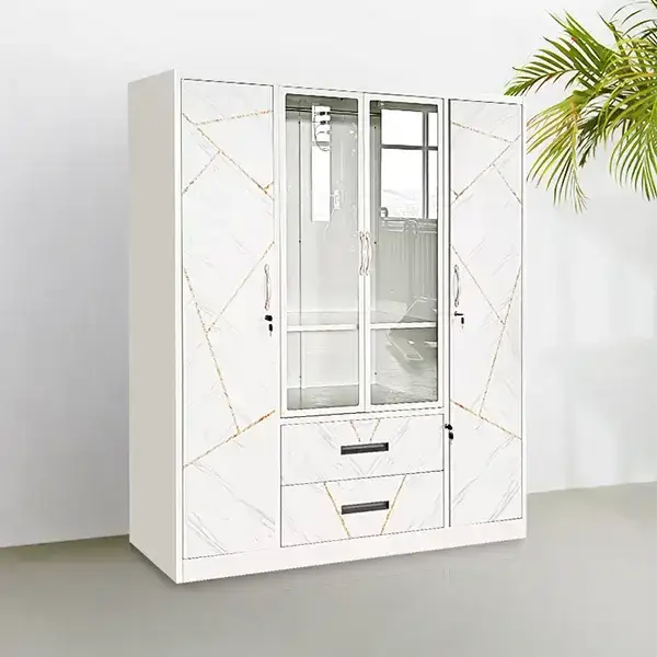 White Steel Wardrobe