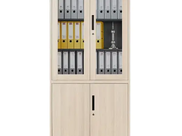 Wooden Transfer Glass Steel File Cabinet