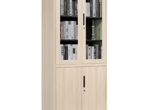 Wooden Transfer Glass Steel File Cabinet