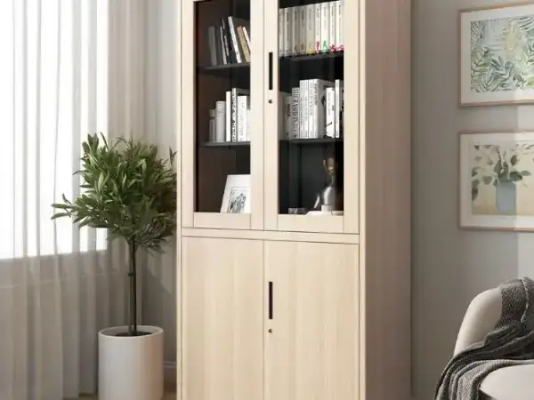 Wooden Transfer Glass Steel File Cabinet
