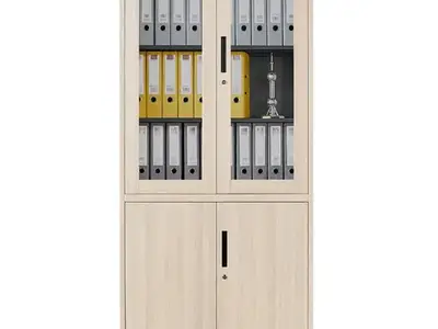 Wooden Transfer Glass Steel File Cabinet
