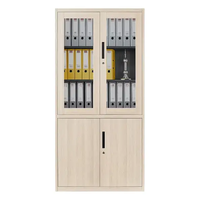 Wooden Transfer Glass Steel File Cabinet